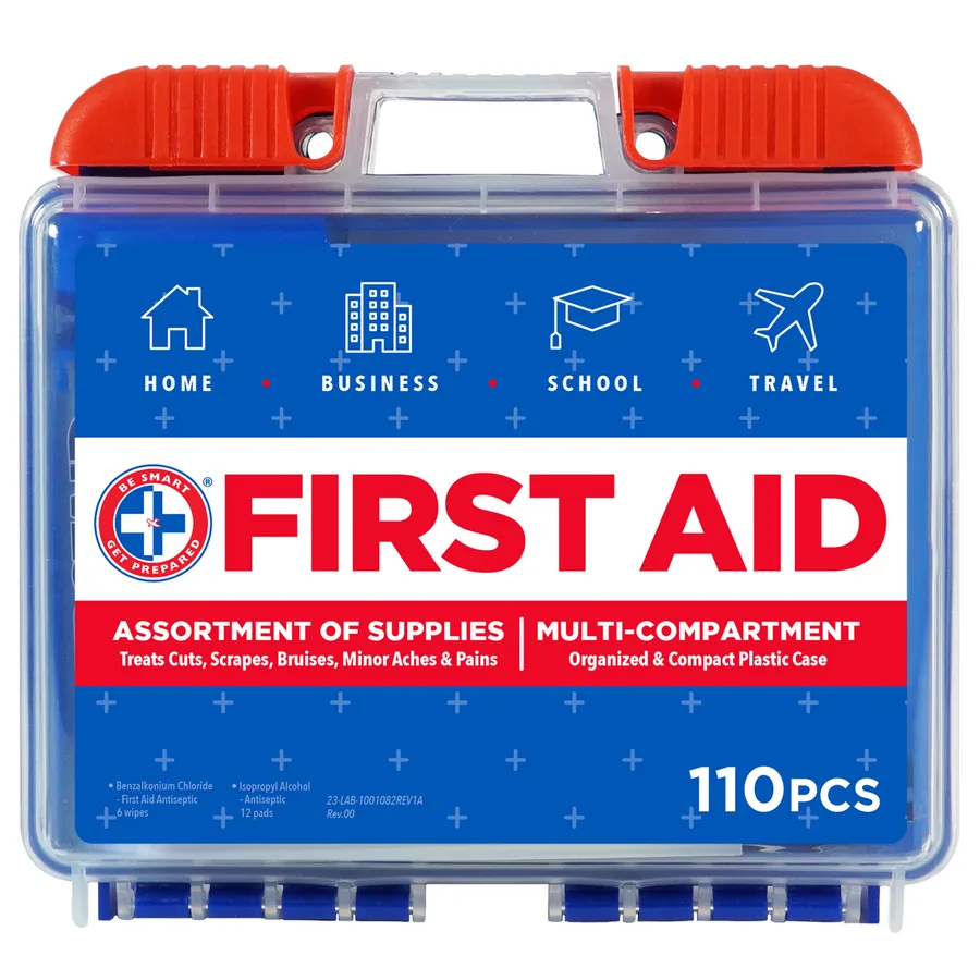 Be Smart Get Prepared First Aid Kit 110 pcs by Be Smart Get Prepared