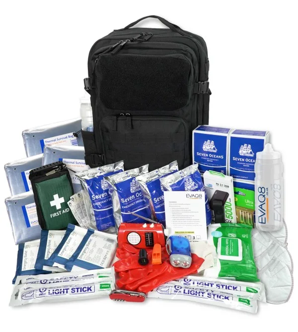EVAQ8 Bug Out 4 Person 72 Hour Family Grab and Go Kit by EVAQ8